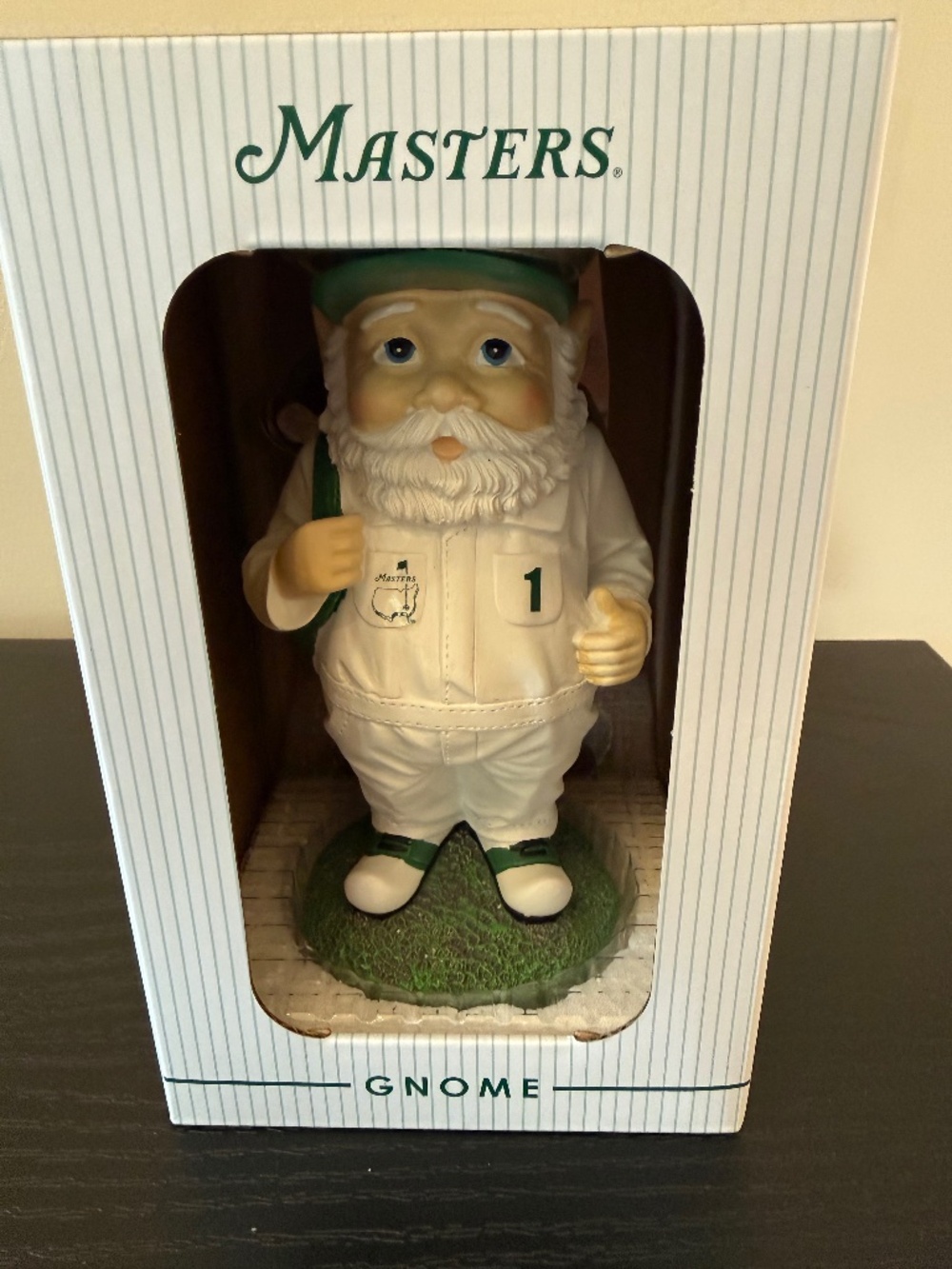 Masters White and Green Golf Gnome Figurine